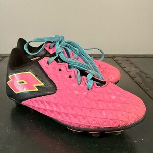 Lotto Youth Soccer Cleats Forza Elite II Pink/Black Size 10 Kids